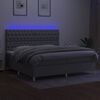 vidaXL &Kappa;&rho;&epsilon;&beta;ά&tau;&iota; Boxspring &mu;&epsilon; &Sigma;&tau;&rho;ώ&mu;&alpha; & LED &Alpha;&nu;.&Gamma;&kappa;&rho;&iota; 200x200&epsilon;&kappa;. &Upsilon;&phi;&alpha;&sigma;&mu;ά&tau;&iota;&nu;&omicron;