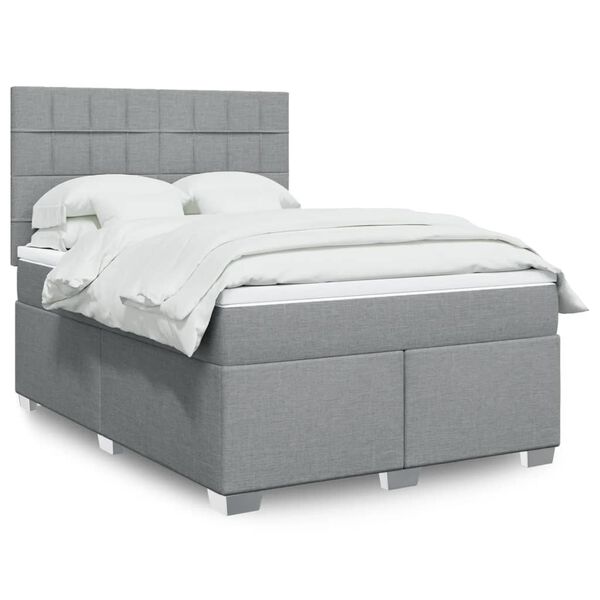 vidaXL &Kappa;&rho;&epsilon;&beta;ά&tau;&iota; Boxspring &mu;&epsilon; &Sigma;&tau;&rho;ώ&mu;&alpha; &Alpha;&nu;&omicron;&iota;&chi;&tau;ό &Gamma;&kappa;&rho;&iota; 140x200 &epsilon;&kappa;. &Upsilon;&phi;&alpha;&sigma;&mu;ά&tau;&iota;&nu;&omicron;