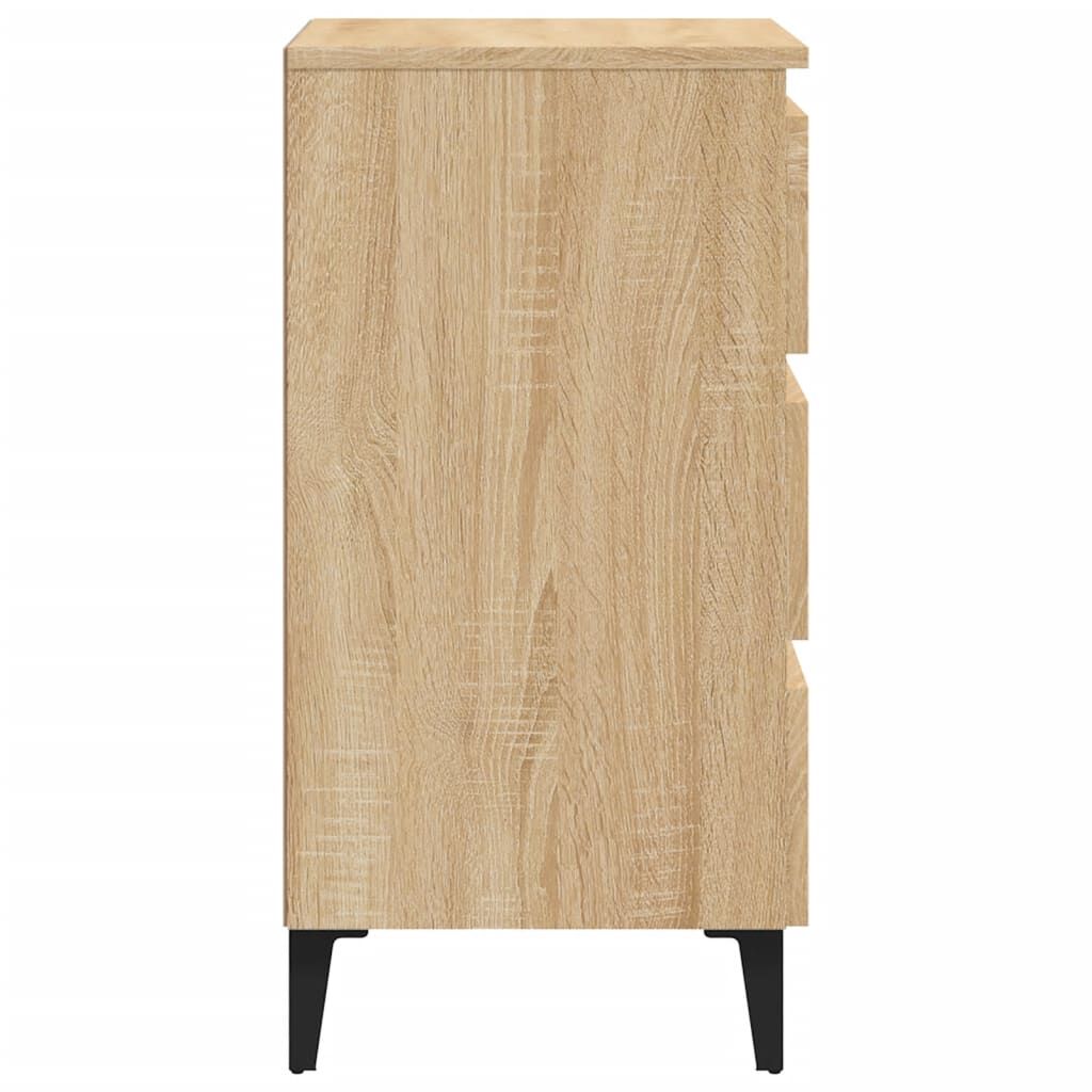 vidaXL Κομοδίνο Sonoma Δρυς 40 x 35 x 69 εκ. με Μεταλλικά Πόδια