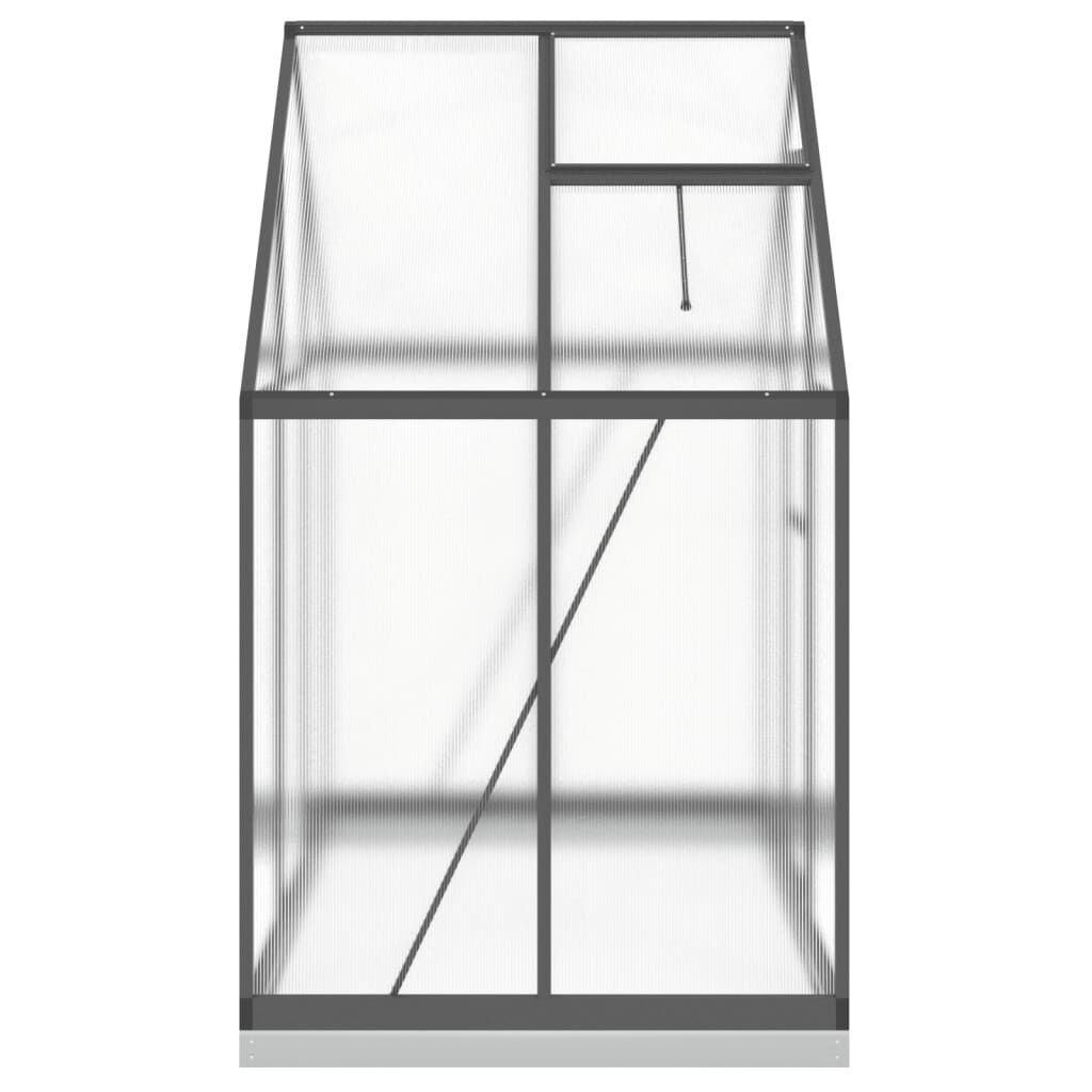 vidaXL Θερμοκήπιο με Πλαίσιο Βάσης Ανθρακί 169x114x202 εκ. Αλουμίνιο
