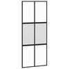 vidaXL Συρόμενη πόρτα με σετ υλικού 90x205 cm από γυαλί&Αλουμίνιο
