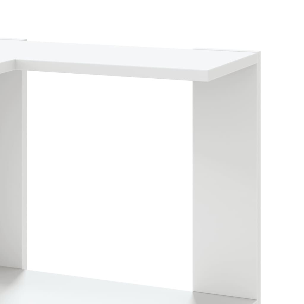 vidaXL Βιβλιοθήκη Γωνιακή 5 Επ. Λευκή 50x50x179εκ Επεξ. Ξύλο