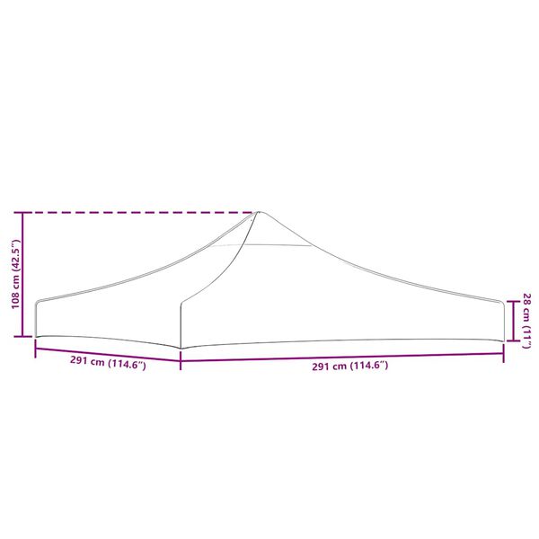 vidaXL Κάλυμμα Τέντας Εκδηλώσεων Τερακότα 3 x 3 μ. 270 γρ/μ²