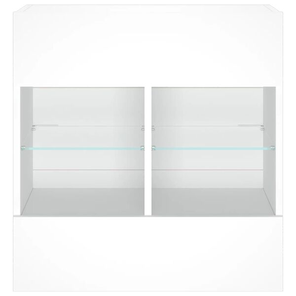 vidaXL Έπιπλο Τοίχου Τηλεόρασης με LED Λευκό 58,5x30x60,5 εκ.