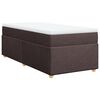 vidaXL Κρεβάτι Boxspring με Στρώμα Σκούρο Καφέ 90x200 εκ. Υφασμάτινο