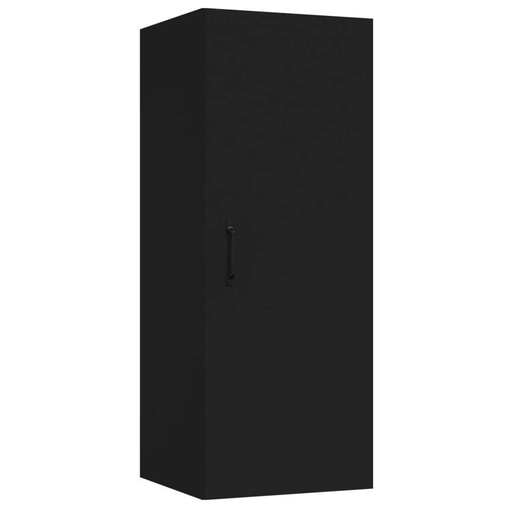 vidaXL Ντουλάπι Τοίχου Μαύρο 34,5x34x90 εκ. Επεξεργασμένο Ξύλο