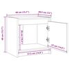 vidaXL Κομοδίνα 2 τεμ. Καφέ Μελί 40x30,5x40 εκ. από Μασίφ Ξύλο Πεύκου