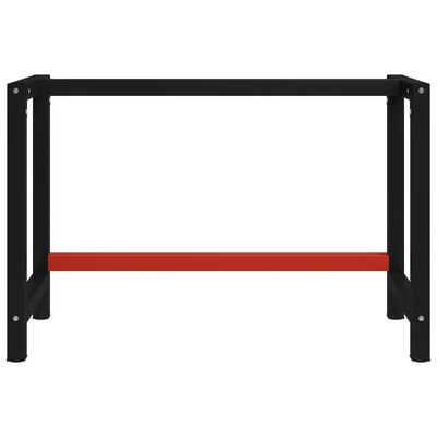 vidaXL Σκελετός Πάγκου Εργασίας Μαύρο/Κόκκινο 120x57x79 εκ. Μεταλλικός