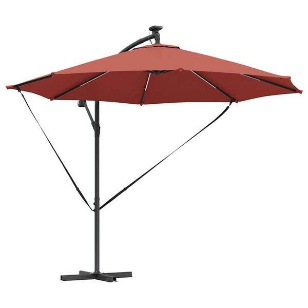 vidaXL Ομπρέλα Cantilever Banana Τερακότα 294 x 294 x 248 cm