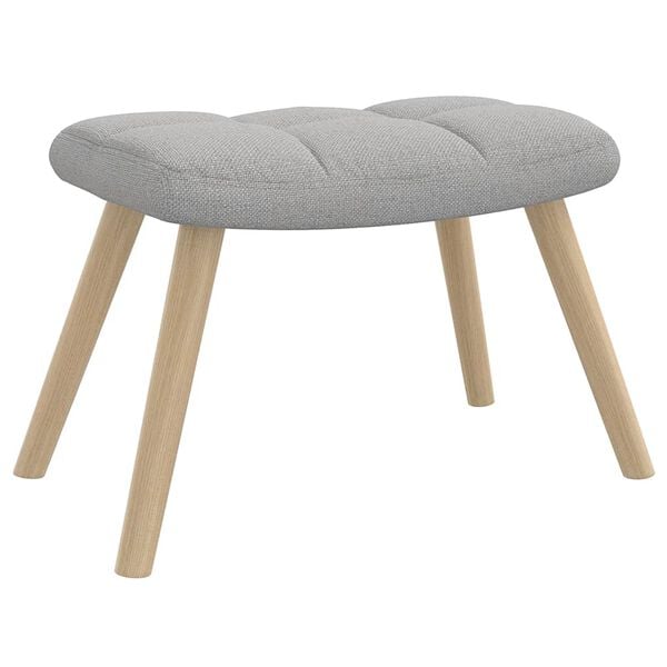 vidaXL Κουνιστή καρέκλα με υποπόδιο Cloud Grey Fabric