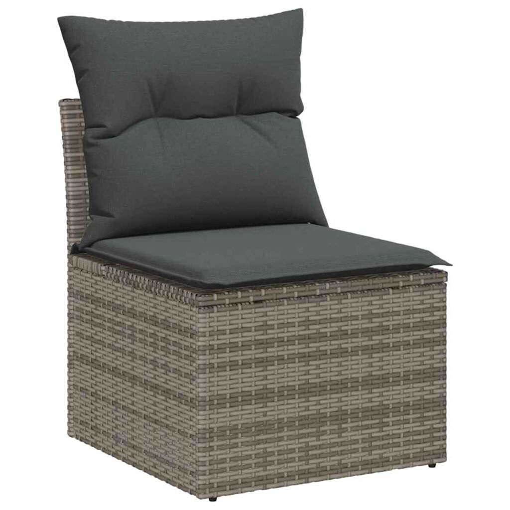 vidaXL Σετ Καναπέ Κήπου 8 pcs Γκρι συνθετικό ρατάν