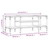 vidaXL Έπιπλο Τηλεόρασης Sonoma Δρυς 121x35x45 εκ. Επεξ. Ξύλο/Σίδερο