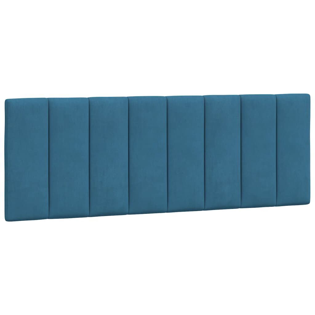 vidaXL Κρεβάτι με Στρώμα Μπλε 120x200 εκ. Βελούδινο
