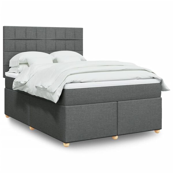 vidaXL &Kappa;&rho;&epsilon;&beta;ά&tau;&iota; Boxspring &mu;&epsilon; &Sigma;&tau;&rho;ώ&mu;&alpha; &Sigma;&kappa;&omicron;ύ&rho;&omicron; &Gamma;&kappa;&rho;&iota; 160x200 &epsilon;&kappa; &Upsilon;&phi;&alpha;&sigma;&mu;ά&tau;&iota;&nu;&omicron;