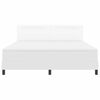 vidaXL Σκελετός κρεβατιού με στρώμα Λευκό 180 x 200 cm Τεχνητό δέρμα