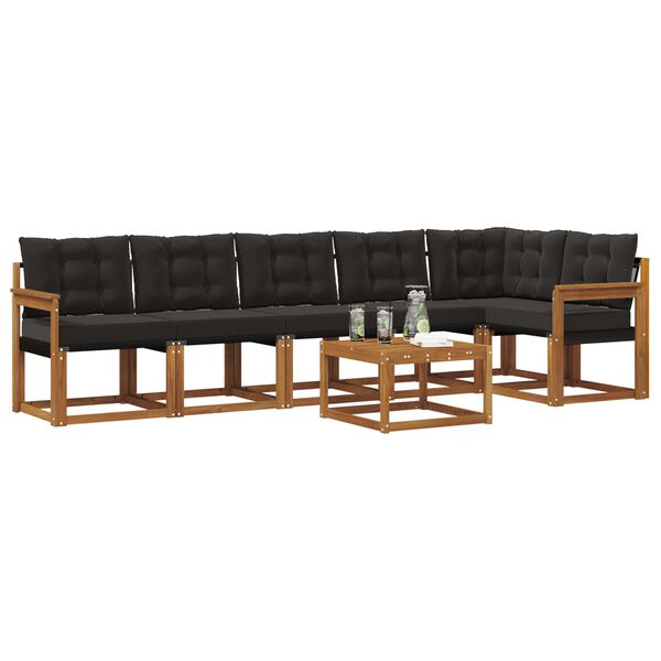 vidaXL &Sigma;&epsilon;&iota;&rho;ά &Kappa;&alpha;&nu;&alpha;&pi;έ &Epsilon;&xi;&omega;&tau;&epsilon;&rho;&iota;&kappa;&omicron;ύ &mu;&epsilon; &mu;&alpha;&xi;&iota;&lambda;ά&rho;&iota; 7 pcs &Phi;&upsilon;&sigma;&iota;&kappa;ό &kappa;&alpha;&iota; &Mu;&alpha;ύ&rho;&omicron;