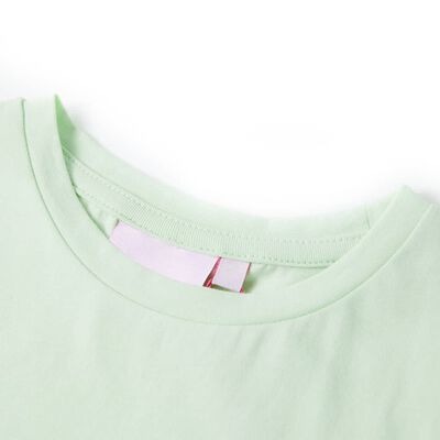 Μπλουζάκι Παιδικό με Πολύ Κοντά Μανίκια Απαλό Πράσινο 92