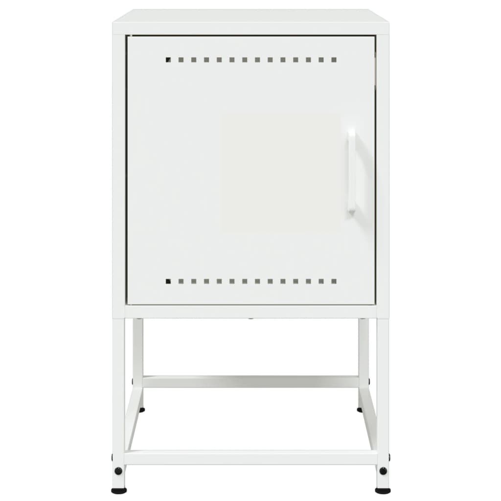 vidaXL Κομοδίνα 2 τεμ. Λευκό 36x39x60,5 εκ. από Χάλυβα