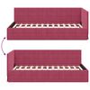 vidaXL Κρεβάτι Γωνίας με κεφαλάρι Μπορντό 90 x 200 cm Βελούδο