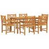 vidaXL Σέτ φαγητού για κήπο 7 pcs Καφέ Στερεό Ξύλο Ακακίας