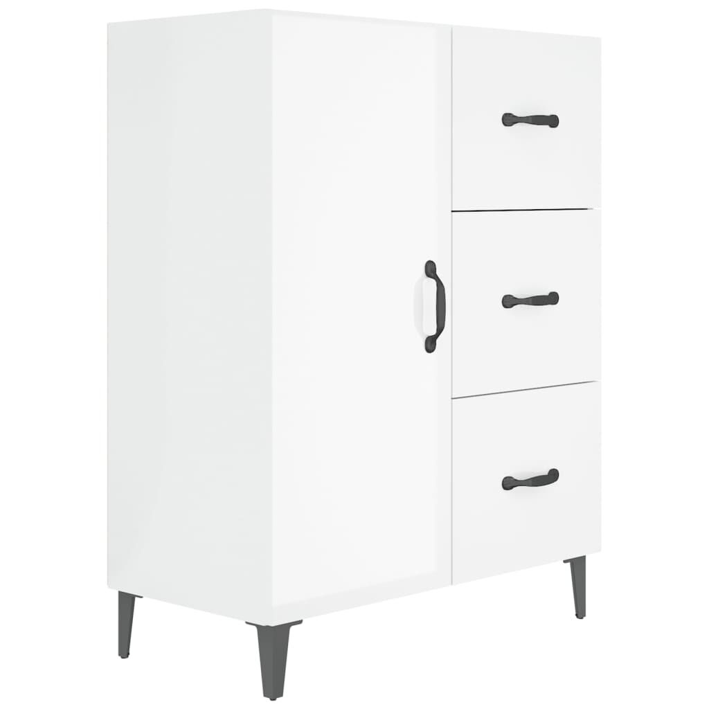 vidaXL Ντουλάπι Γυαλιστερό Λευκό 69,5x34x90 εκ. Επεξεργασμένο Ξύλο