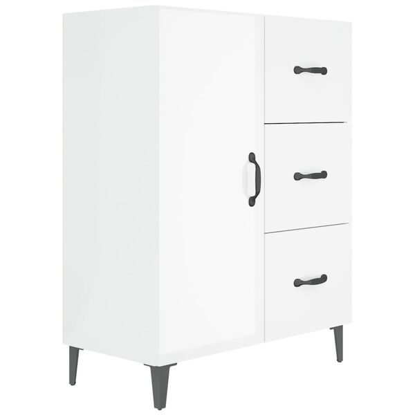 vidaXL Ντουλάπι Γυαλιστερό Λευκό 69,5x34x90 εκ. Επεξεργασμένο Ξύλο