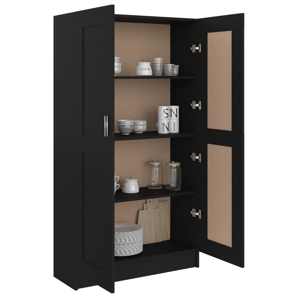 vidaXL Βιβλιοθήκη Μαύρη 82,5 x 30,5 x 150 εκ. Επεξ. Ξύλο