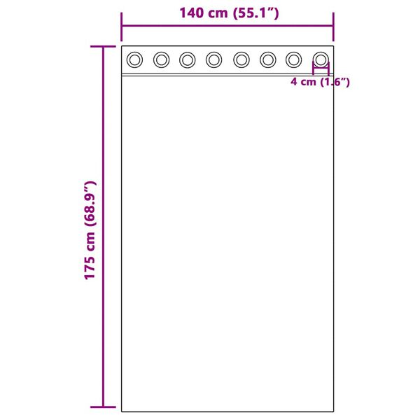 vidaXL Κουρτίνες Voile με ροδέλες 2 τεμάχια Ροζ 140x175 εκ.