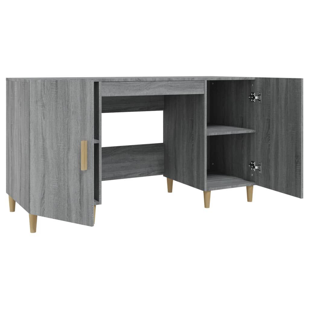 vidaXL Γραφείο Γκρι Sonoma 140x50x75 εκ. από Επεξεργασμένο Ξύλο