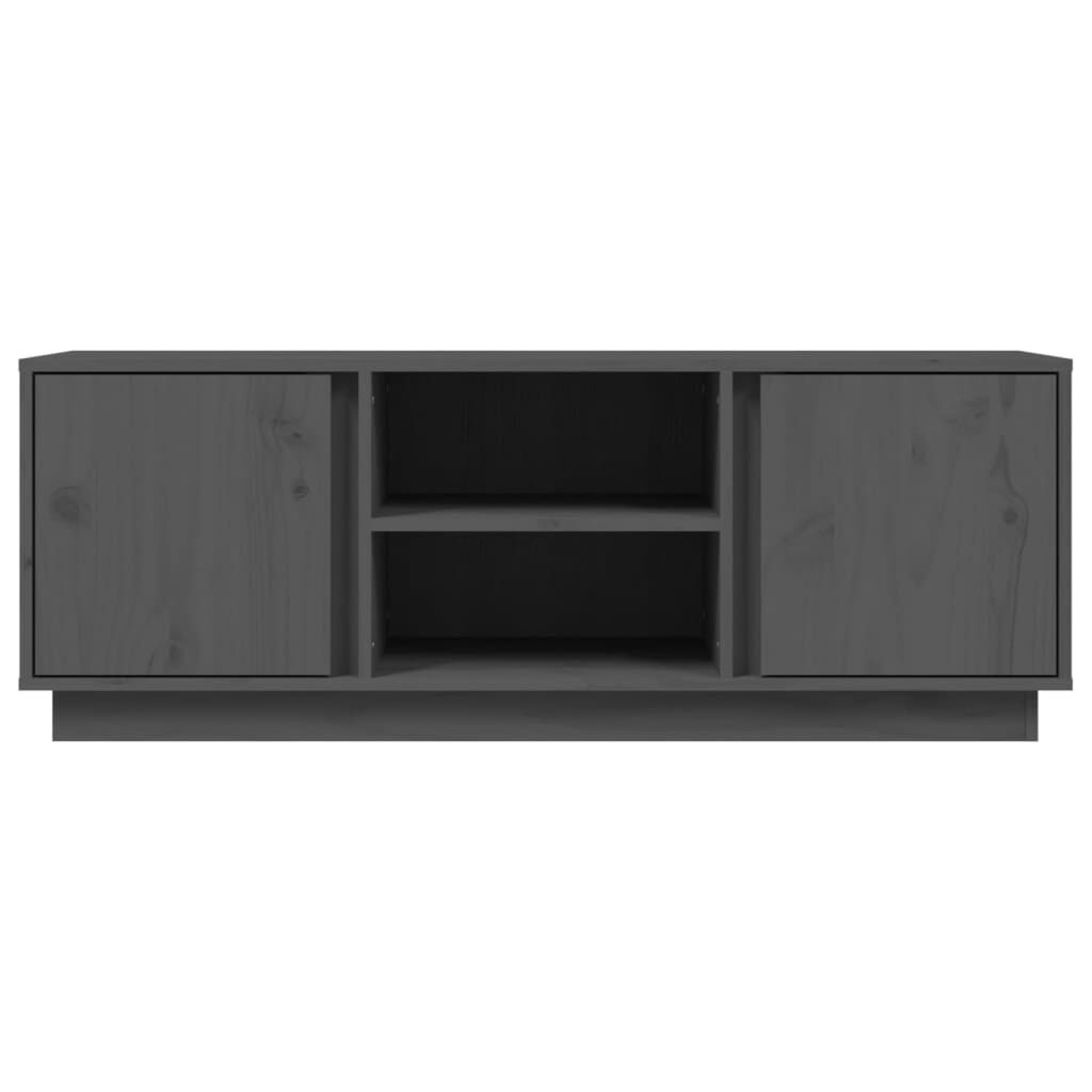 vidaXL Έπιπλο Τηλεόρασης Γκρι 110x35x40,5 εκ. από Μασίφ Ξύλο Πεύκου