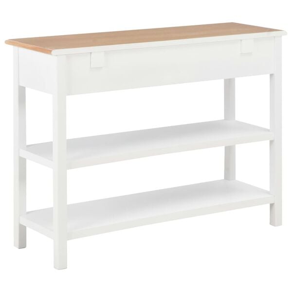 vidaXL Κονσόλα Λευκή 110 x 35 x 80 εκ. από MDF