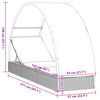 vidaXL Ξαπλώστρα με Στρογγυλή Οροφή Μαύρη 211x57x140 εκ. Συνθ. Ρατάν