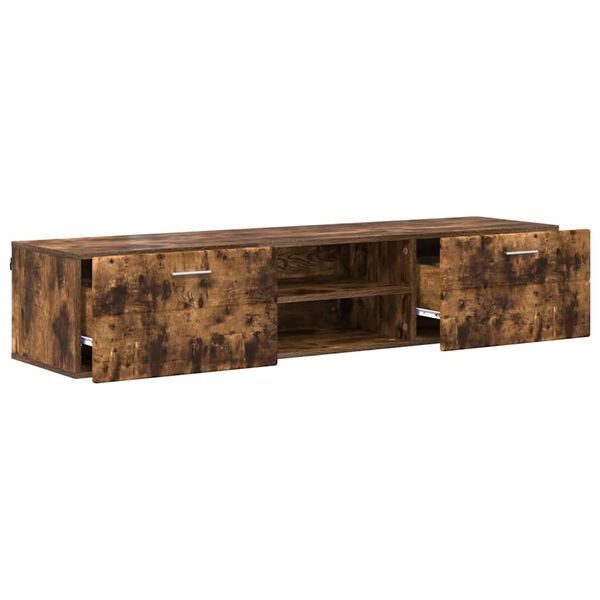 vidaXL Ντουλάπι TV Καπνιστή δρυς 150 x 39 x 30 εκ Επεξεργασμένο ξύλο