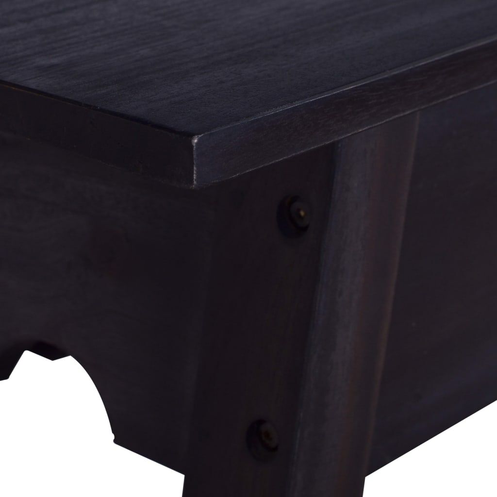 vidaXL Τραπέζι Κονσόλα Μαύρο 120 x 30 x 75 εκ. από Μασίφ Μαόνι
