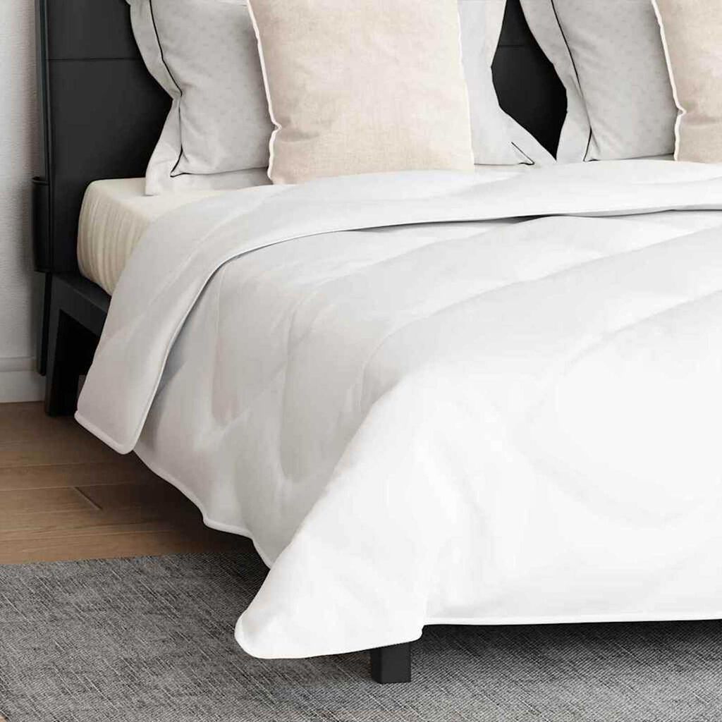 vidaXL Σετ Κουβέρτας με μαξιλάρι 3 pcs Λευκό 240 x 220 cm Μικροΐνες
