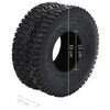 vidaXL Λάστιχα & Σαμπρέλες για Καρότσι 4 τεμ. 15x6.00-6 4PR Καουτσούκ