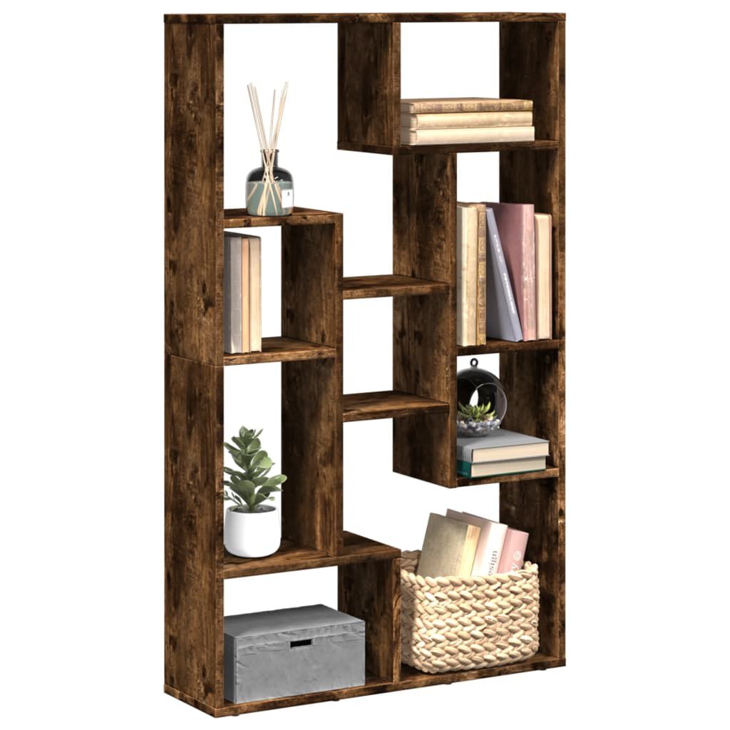vidaXL Βιβλιοθήκη Καπνιστή Δρυς 72x20x120 εκ. από Επεξεργασμένο Ξύλο
