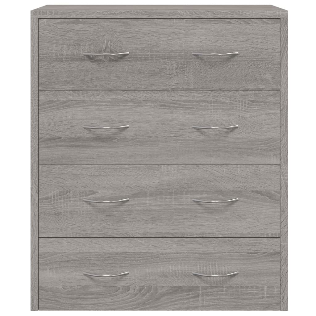 vidaXL Συρταριέρα με 4 Συρτάρια Γκρι Sonoma 60 x 30,5 x 71 εκ.
