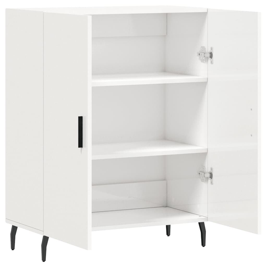 vidaXL Ντουλάπι Γυαλιστερό Λευκό 69,5x34x90 εκ. Επεξεργασμένο Ξύλο