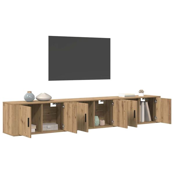 vidaXL &Sigma;&epsilon;&tau; &Beta;&alpha;&theta;&mu;&iota;&delta;&omega;&tau;ώ&nu; &Nu;&tau;&omicron;&upsilon;&lambda;&alpha;&pi;&iota;ώ&nu; &Tau;&eta;&lambda;&epsilon;ό&rho;&alpha;&sigma;&eta;&sigmaf; 3 pcs Artisan Oak