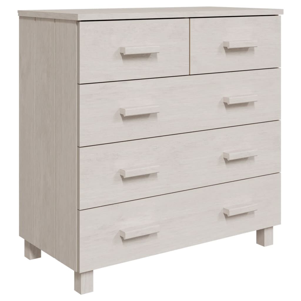 vidaXL Ντουλάπι HAMAR Λευκό 79 x 40 x 80 εκ. από Μασίφ Ξύλο Πεύκου