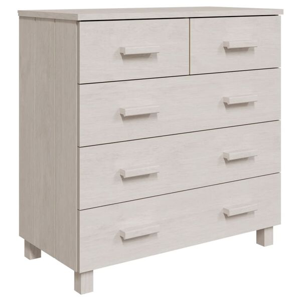 vidaXL Ντουλάπι HAMAR Λευκό 79 x 40 x 80 εκ. από Μασίφ Ξύλο Πεύκου