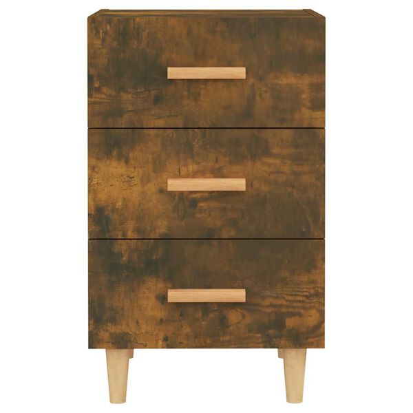 vidaXL Κομοδίνο Καπνιστή Δρυς 40 x 40 x 66 εκ. από Επεξεργασμένο Ξύλο