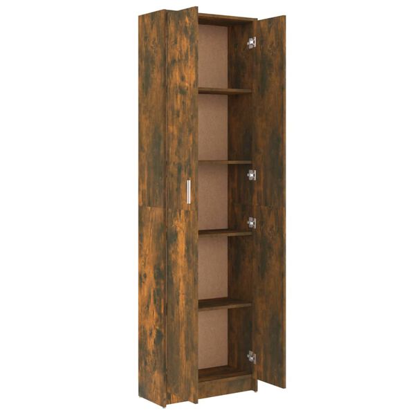 vidaXL Ντουλάπα Χολ Καπνιστή Δρυς 55 x 25 x 189 εκ. από Επεξεργ. Ξύλο