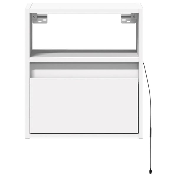 vidaXL Έπιπλο Τοίχου Τηλεόρασης με LED Λευκό 41x31x45 εκ.