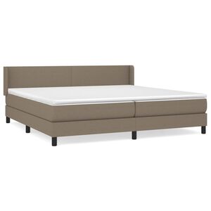 vidaXL &Kappa;&rho;&epsilon;&beta;ά&tau;&iota; Boxspring &mu;&epsilon; &Sigma;&tau;&rho;ώ&mu;&alpha; Taupe 200x200 &epsilon;&kappa;. &Upsilon;&phi;&alpha;&sigma;&mu;ά&tau;&iota;&nu;&omicron;