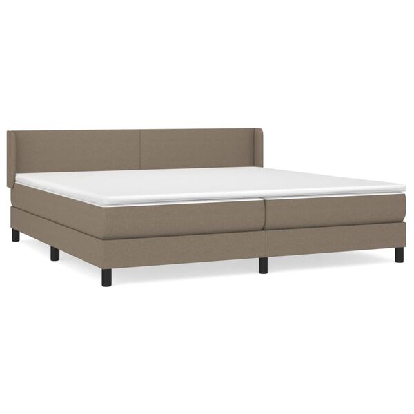 vidaXL &Kappa;&rho;&epsilon;&beta;ά&tau;&iota; Boxspring &mu;&epsilon; &Sigma;&tau;&rho;ώ&mu;&alpha; Taupe 200x200 &epsilon;&kappa;. &Upsilon;&phi;&alpha;&sigma;&mu;ά&tau;&iota;&nu;&omicron;