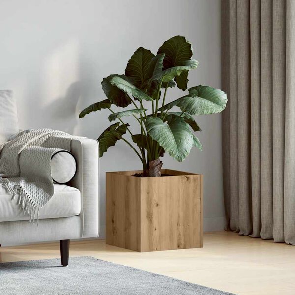 vidaXL Κουτί γλάστρας Artisan Oak 40x40x40 cm Κατασκευασμένο ξύλο