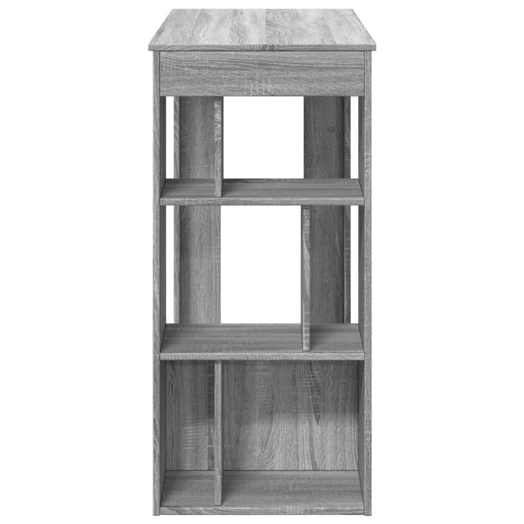 vidaXL Τραπέζι Μπαρ με Ράφια Γκρι Sonoma 102x50x103,5εκ. Επεξεργ. Ξύλο