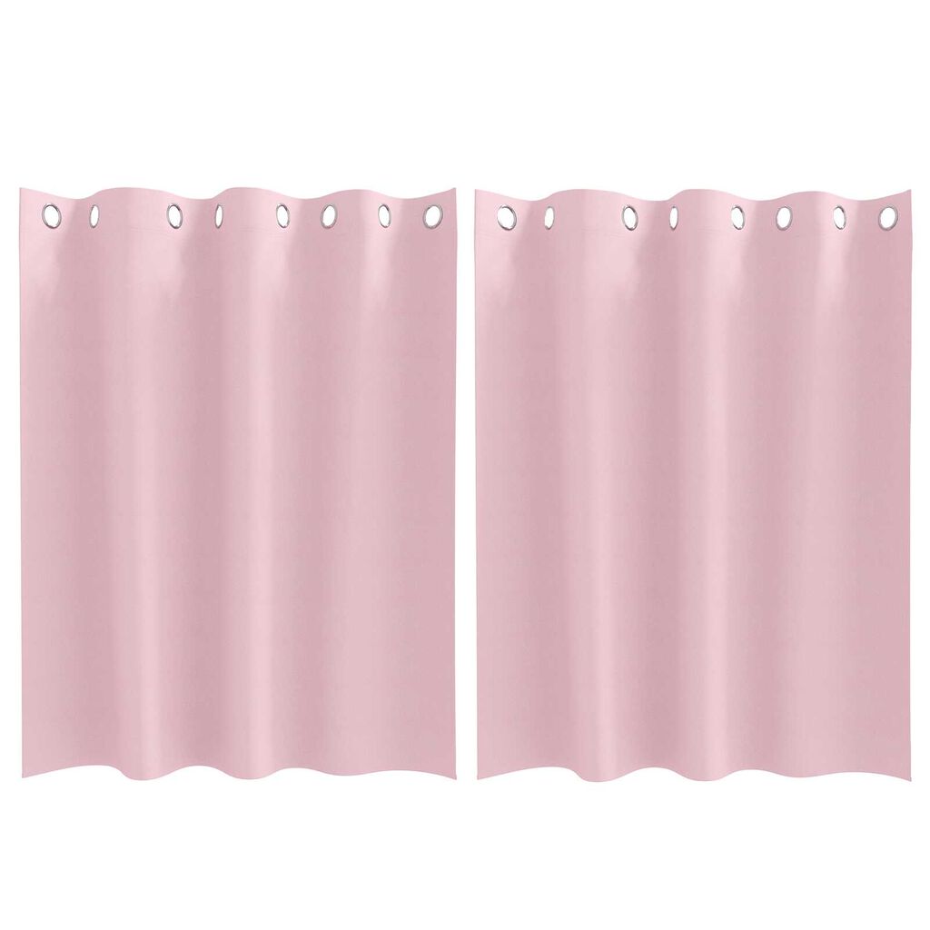 vidaXL Κουρτίνες 2 pcs Μωρουδίστικο Ροζ 140 x 140 cm Πολυεστέρας